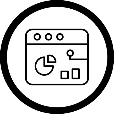 tarayıcı simgesi, vektör illüstrasyonu