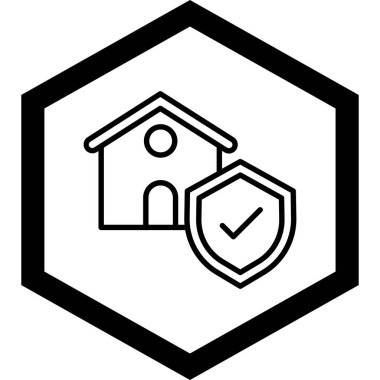 Bir ev simgesinin vektör illüstrasyonu