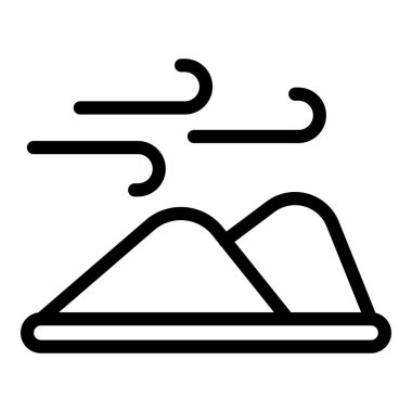 Kamp çadır simgesi. Anahat kamp çadır vektör simgesi beyaz arka plan üzerinde izole web tasarımı için