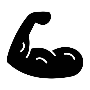 Güçlü kol ve büyük bir kas ikonu.