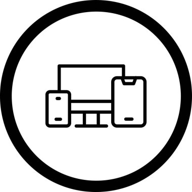 Dizüstü bilgisayar simgesi vektör çizimi