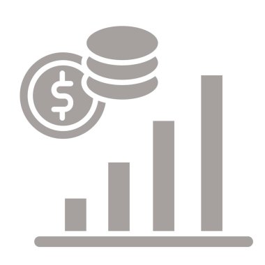 finansal rapor simgesi, vektör illüstrasyonu