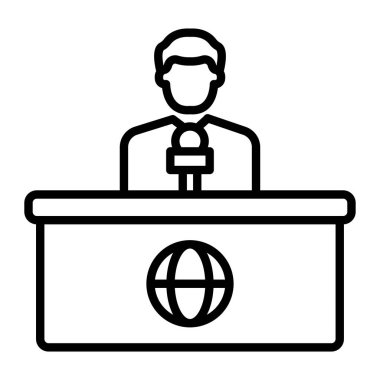 Konferans vektör satırı simgesi