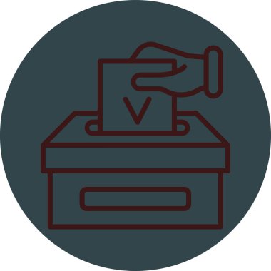 oy kutusu simgesi, vektör illüstrasyonu