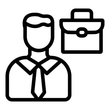 İş adamı simgesi vektör illüstrasyonu