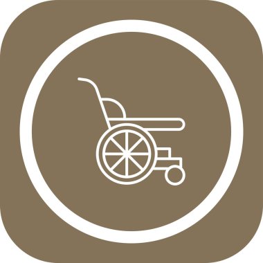 El arabası simgesi, vektör illüstrasyonu