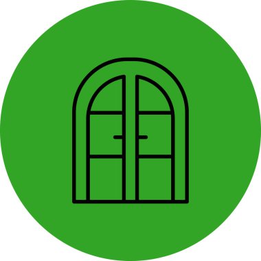 Kapı simgesinin vektör illüstrasyonu