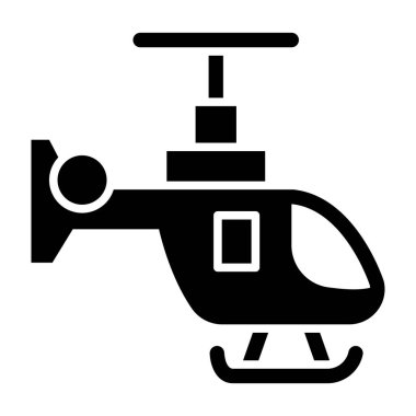 Helikopter. Web simgesi basit illüstrasyon