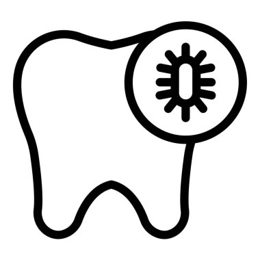 Dişli bir dişin vektör çizimi