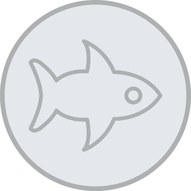 Balık simgesinin vektör illüstrasyonu