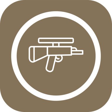 Modern b 'nin vektör illüstrasyonu silah ikonundan yoksun