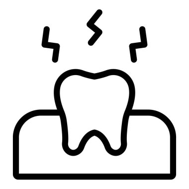 diş simgesi vektör illüstrasyonu