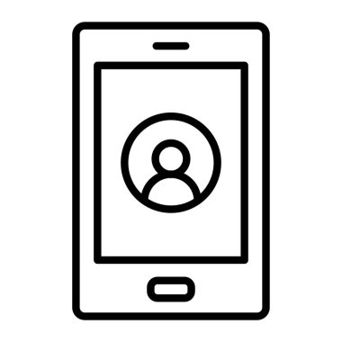 mobil vektör ince çizgi simgesi