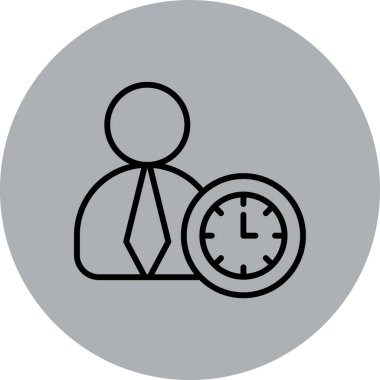 Simge vektör işareti ve beyaz arka plan üzerinde izole sembolü saat,