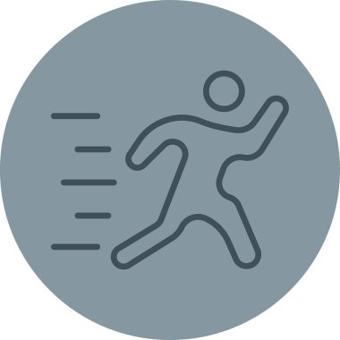 Koşan bir adamın vektör illüstrasyonu