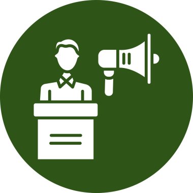 açık konuşmacı simgesi, basit biçim