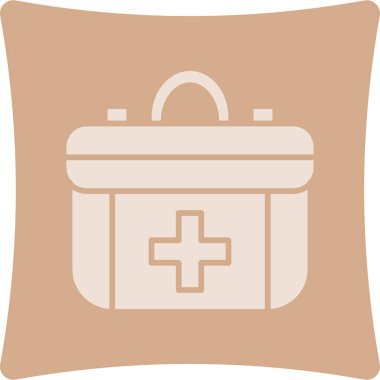 tıbbi çanta simgesi modern vektör illüstrasyonu