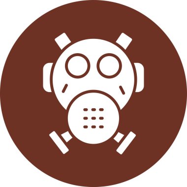 Gaz maskesi simgesinin vektör illüstrasyonu
