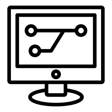 Veri analizi vektör satırı simgesi