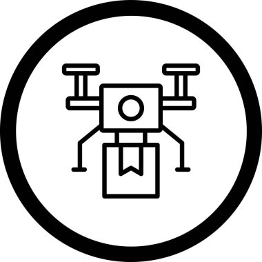 Drone simgesinin vektör illüstrasyonu
