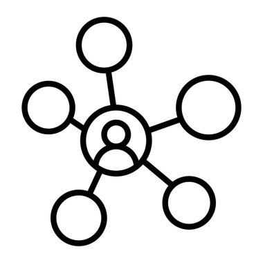 Molekül. Web simgesi basit tasarım