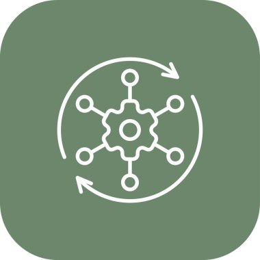 Beyaz arkaplanda düz simge ayarlanıyor