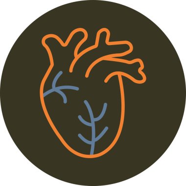 Bir kalp simgesinin vektör illüstrasyonu