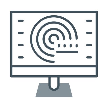 parmak izi taraması vektör çizim