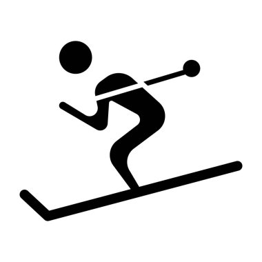 kayak sporu ikonu vektör illüstrasyonu