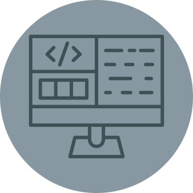 vektör kodlama simgesi illüstrasyonu