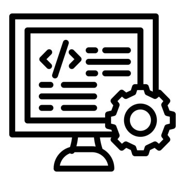 Kodlama simgesi, vektör tasarımı