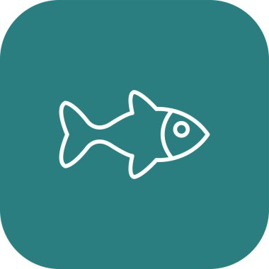 Balık simgesinin vektör illüstrasyonu