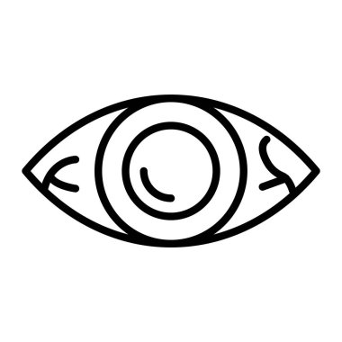 Gelecekteki görsel ikon vektörünün gözü. Göz sembolü. izole edilmiş sınır sembolü çizimi