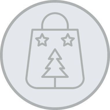 Noel ağacı simgesi, vektör illüstrasyonu