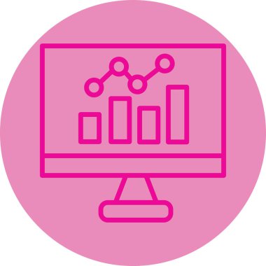 Grafikli bilgisayarın vektör simgesi