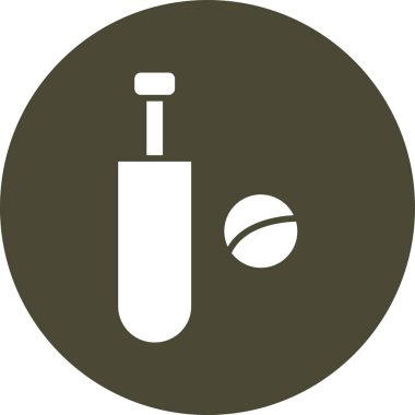 Test tübü simgesinin vektör illüstrasyonu