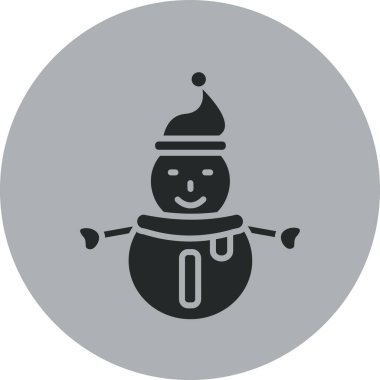 snowman flat icon vector illustration