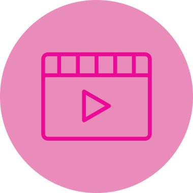 video. Web simgesi basit illüstrasyon