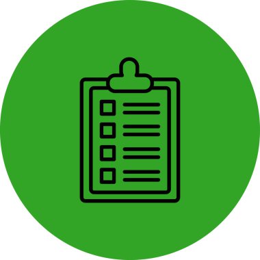 Liste web simgesi, vektör çizim