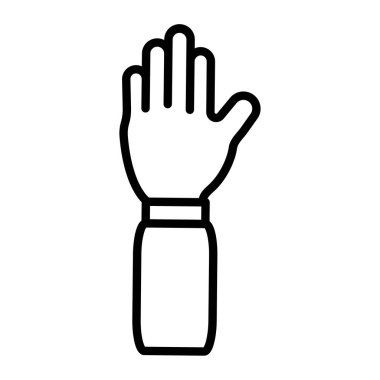 İnsan eli ikonu. Beyaz arkaplanda izole edilmiş web tasarımı için insan el vektörü simgesi