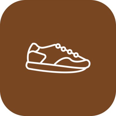 spor ayakkabısı simgesi soyut bir grupta izole edildi