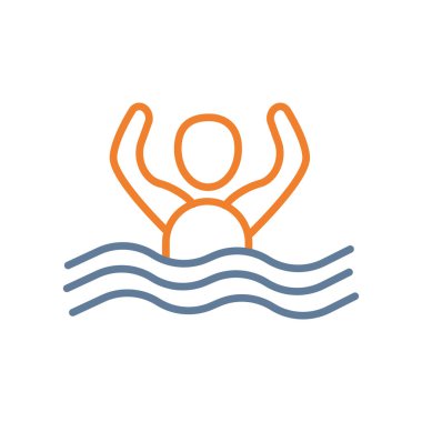 Su ikonu vektör illüstrasyon tasarımlı insan vücudu