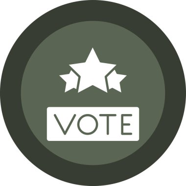 Rozet simgesi, vektör illüstrasyonu