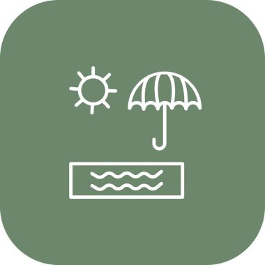 Vektör illüstrasyonu, yüzme havuzu simgesi