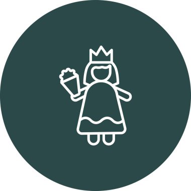 Bir kadın simgesinin vektör illüstrasyonu