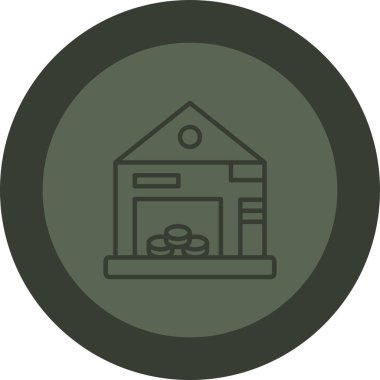 Evin düz biçimli vektör simgesi