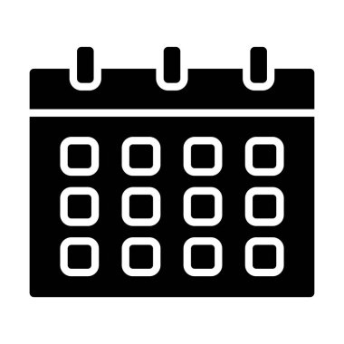 Takvim simgesi, vektör illüstrasyonu. düz biçim tasarımı