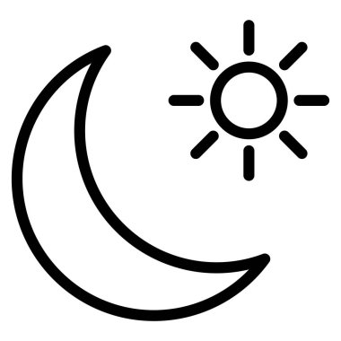 gece ay simgesi, satır biçimi