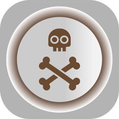 Kurukafa simgesi vektör illüstrasyonu