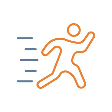 çalışan satır simgesi, vektör illüstrasyonu